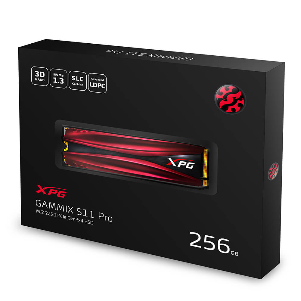 Unidad Ssd M.2 Adata Gammix S11 2280 Pcie 256gb (agammixs11p-256gt-c)