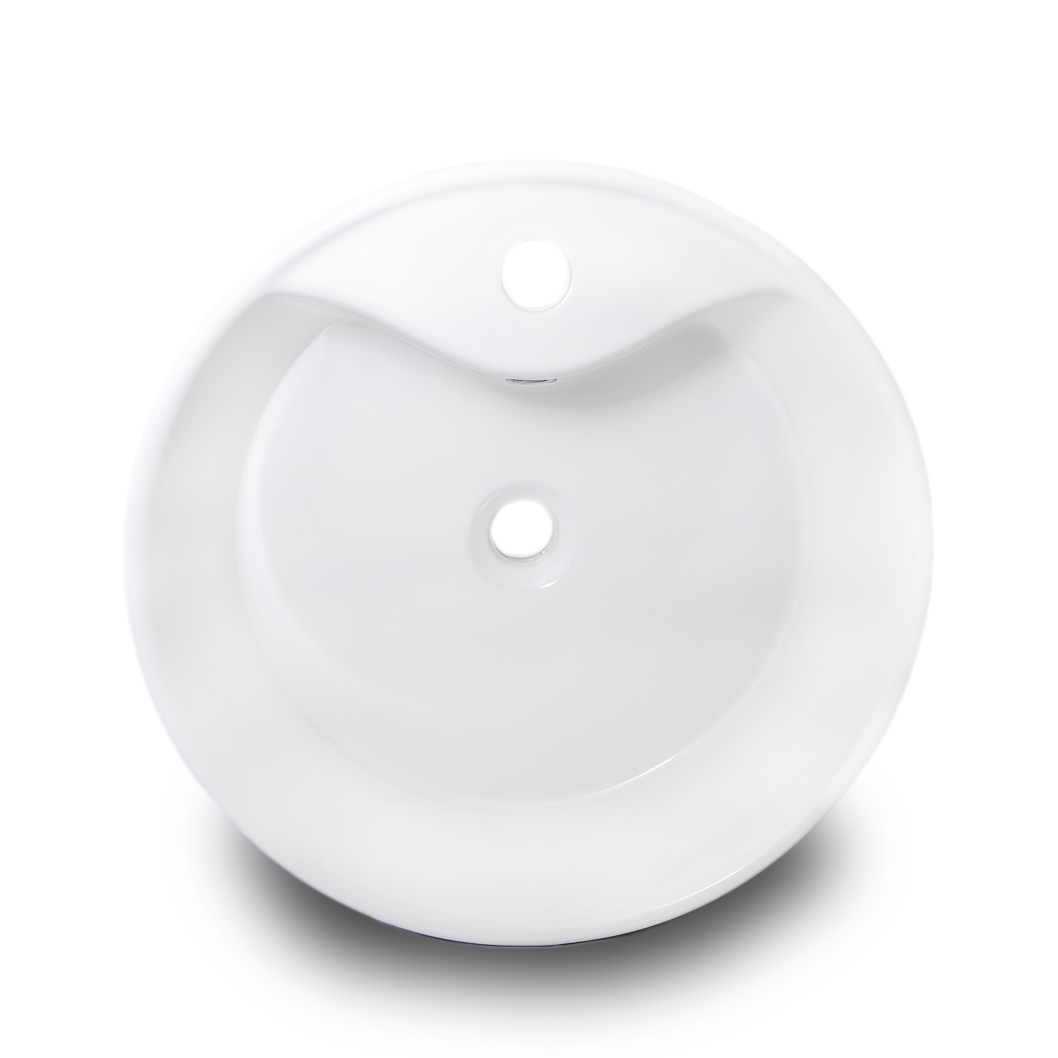 Ovalin Lavabo Ceramico Redondo De Sobreponer 46x46x15.5cm