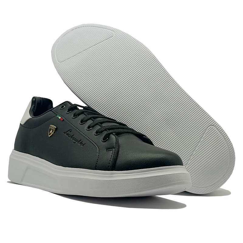 Tenis Lamborghini 7784 Negro Blanco Hombre Mujer Unisex Originales Casuales