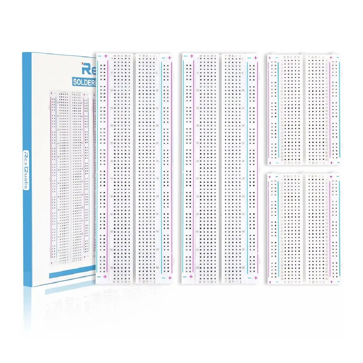 Set 4 Piezas Protoboard 830 Puntos Con 400 Puntos Breadboard