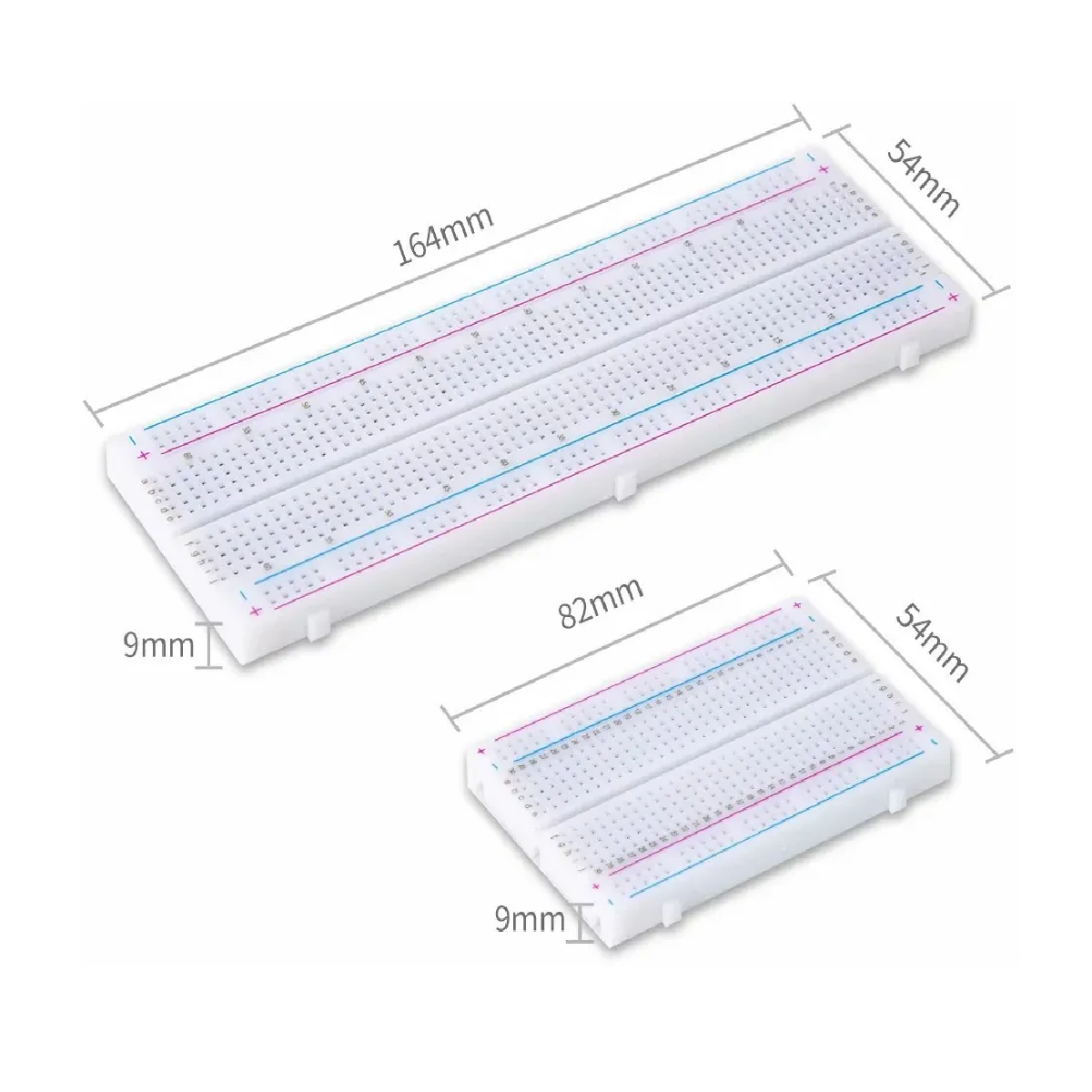 Set 4 Piezas Protoboard 830 Puntos Con 400 Puntos Breadboard