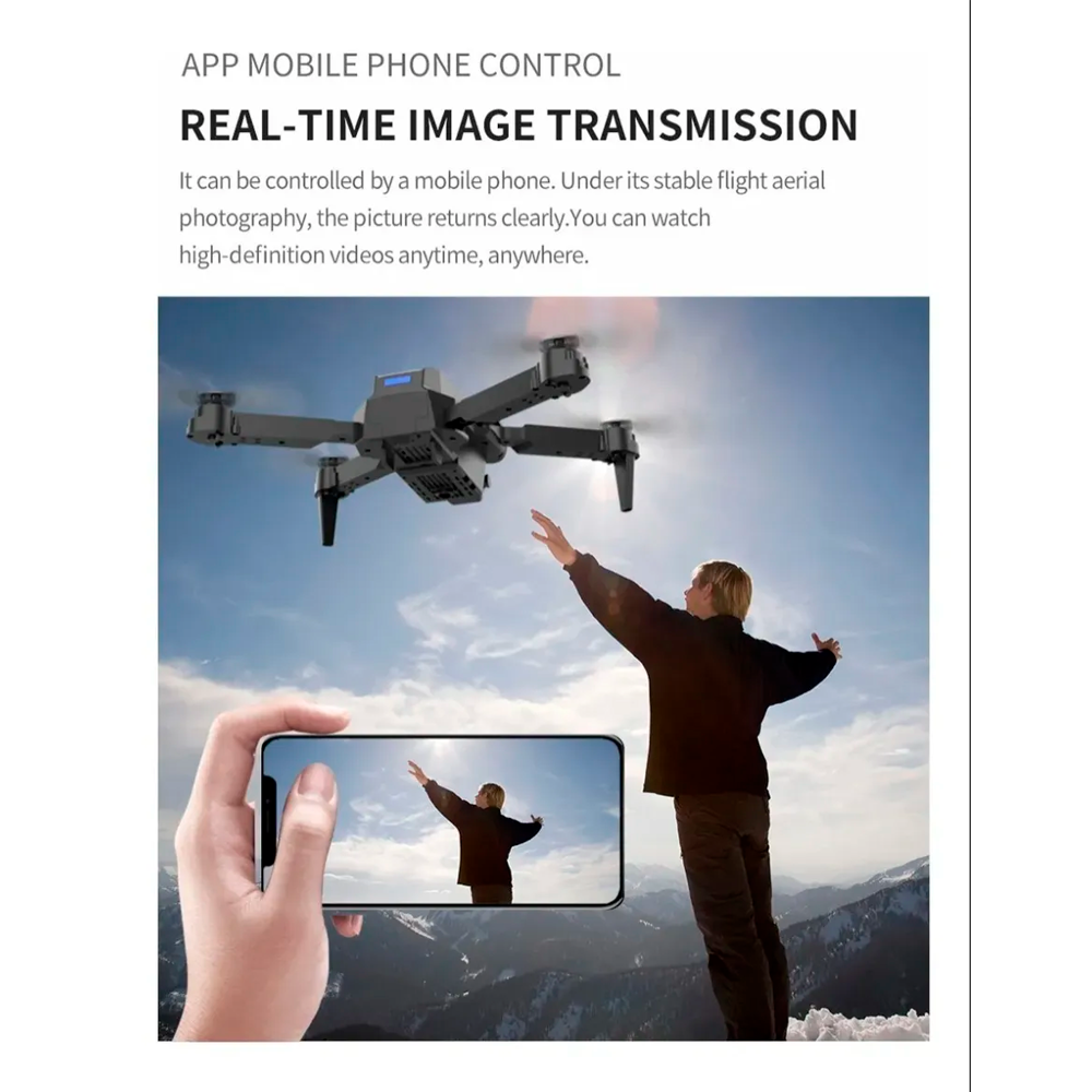 Mini Drone Con Cámara  Cuadricóptero Plegable.