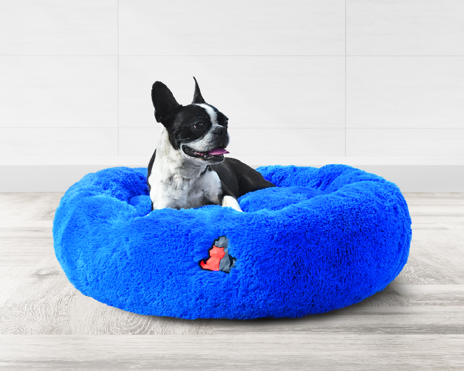 Cama para Perros Tipo Dona, Cama Chica, Antiestrés para Perros y Gatos, Cómoda con Relleno Suave, Modelo Wipi, Marca Red Baboon