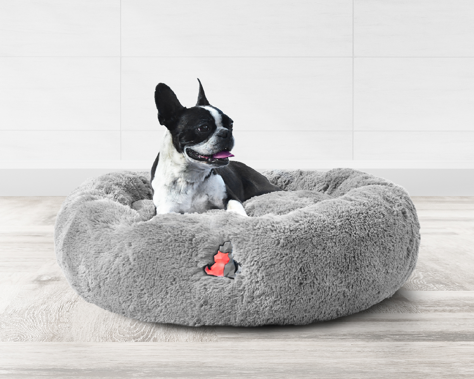 Cama para Perros Tipo Dona, Cama Chica, Antiestrés para Perros y Gatos, Cómoda con Relleno Suave, Modelo Wipi, Marca Red Baboon