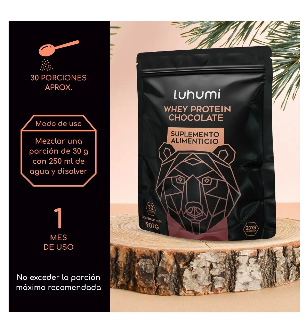 Suplemento Whey Protein Suero De Leche Luhumi Chocolate 2lb.