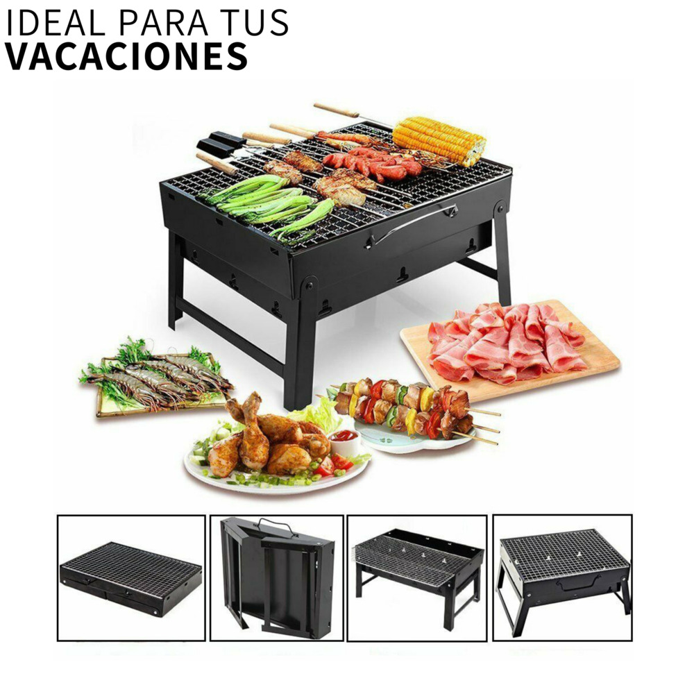 Asador Parrilla De Carbon Plegable Portatil Bbq Camping
