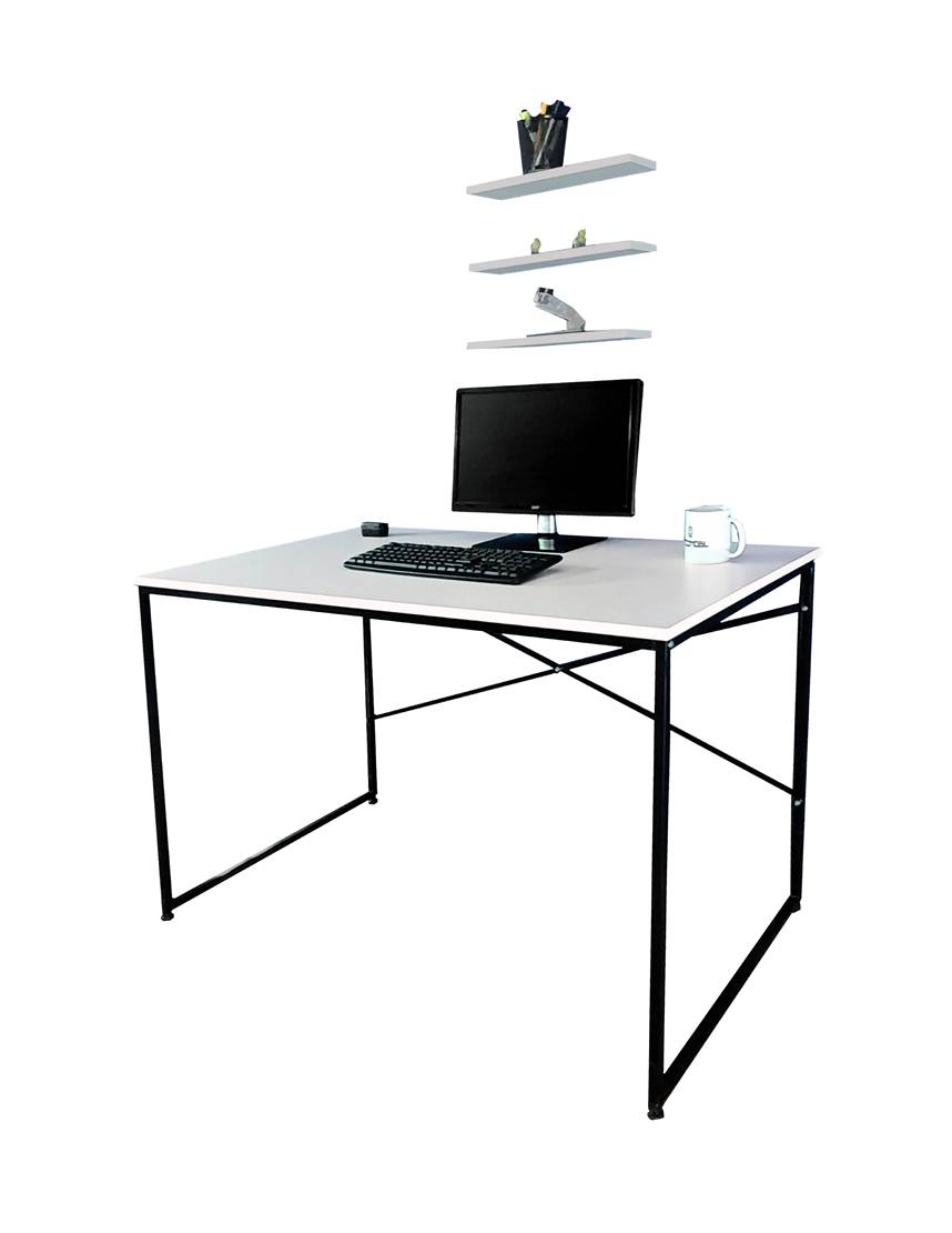 Escritorio Herreria Minimalista Industrial Repisas 120X60