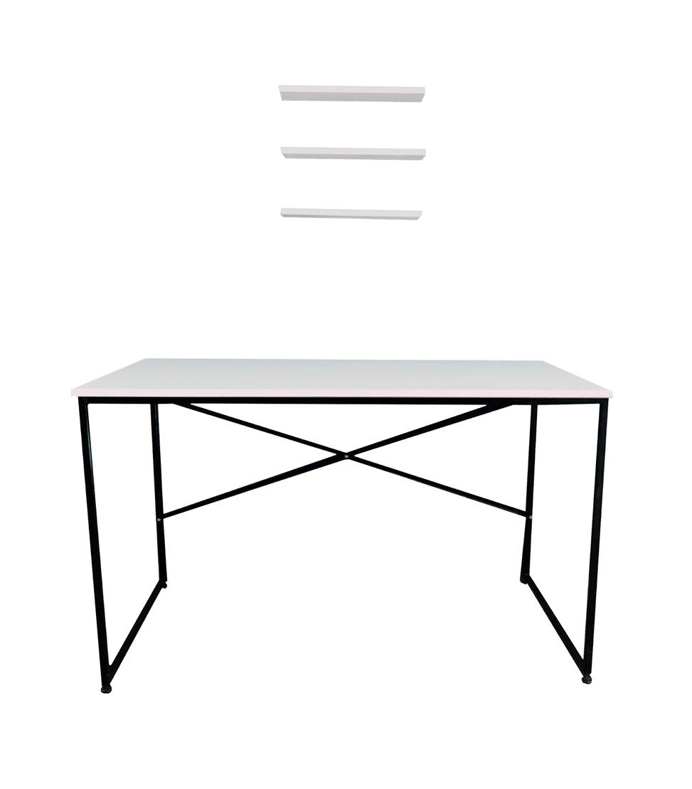 Escritorio Herreria Minimalista Industrial Repisas 120X60