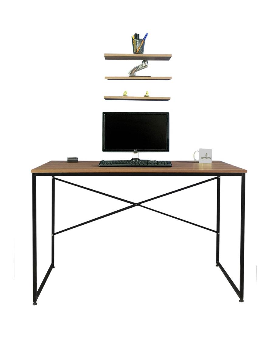 Escritorio Herreria Minimalista Industrial Repisas 120X60