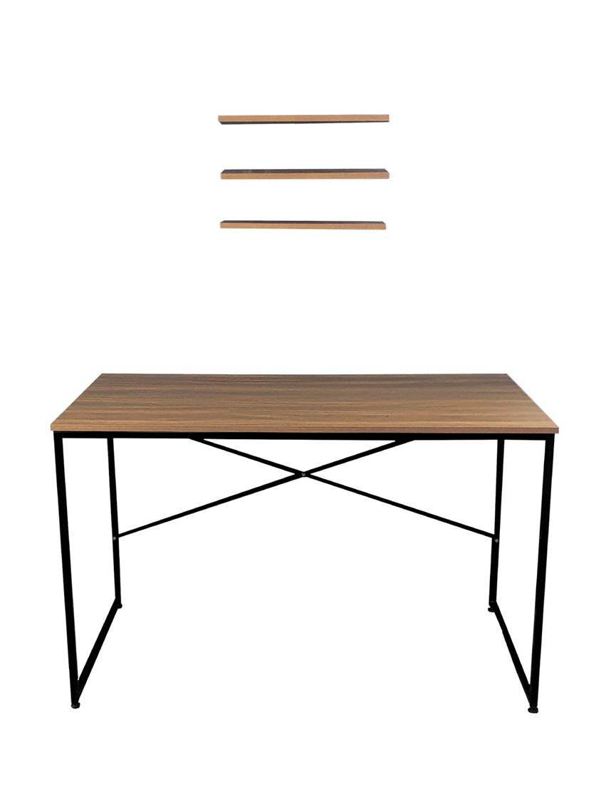 Escritorio Herreria Minimalista Industrial Repisas 120X60