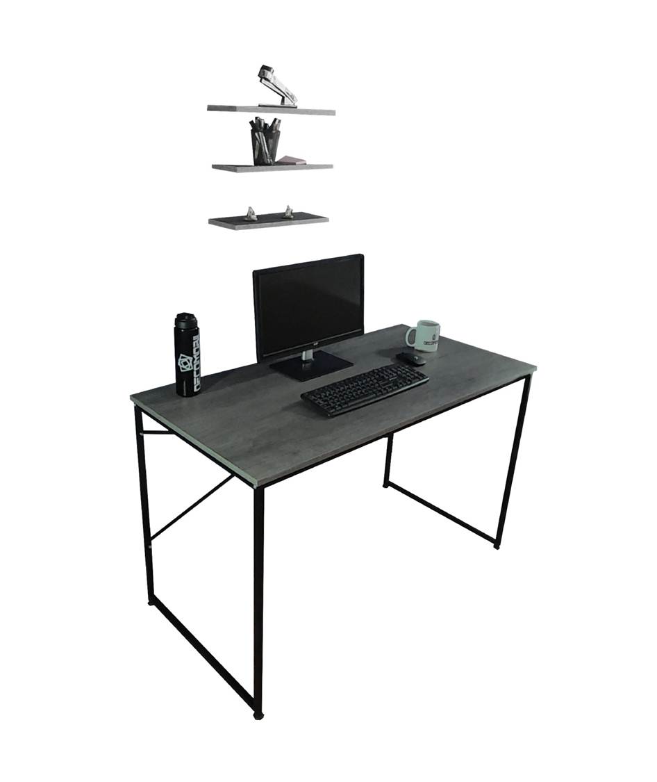 Escritorio Herreria Minimalista Industrial Repisas 120X60