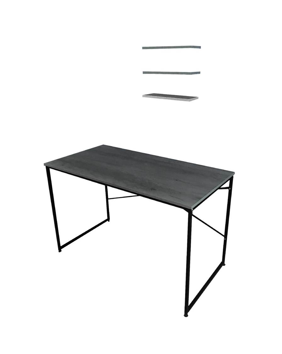 Escritorio Herreria Minimalista Industrial Repisas 120X60