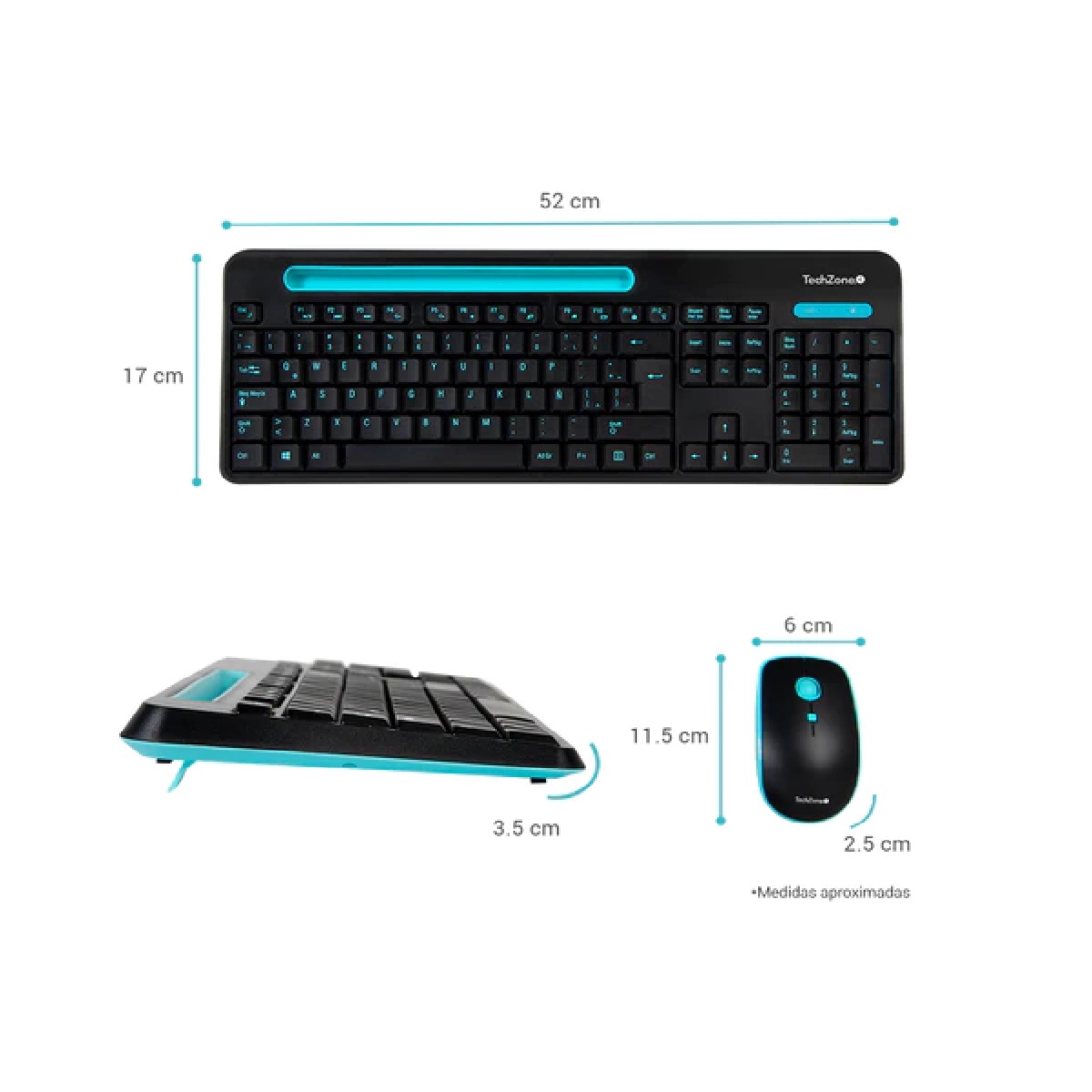 Teclado discount inalambrico techzone