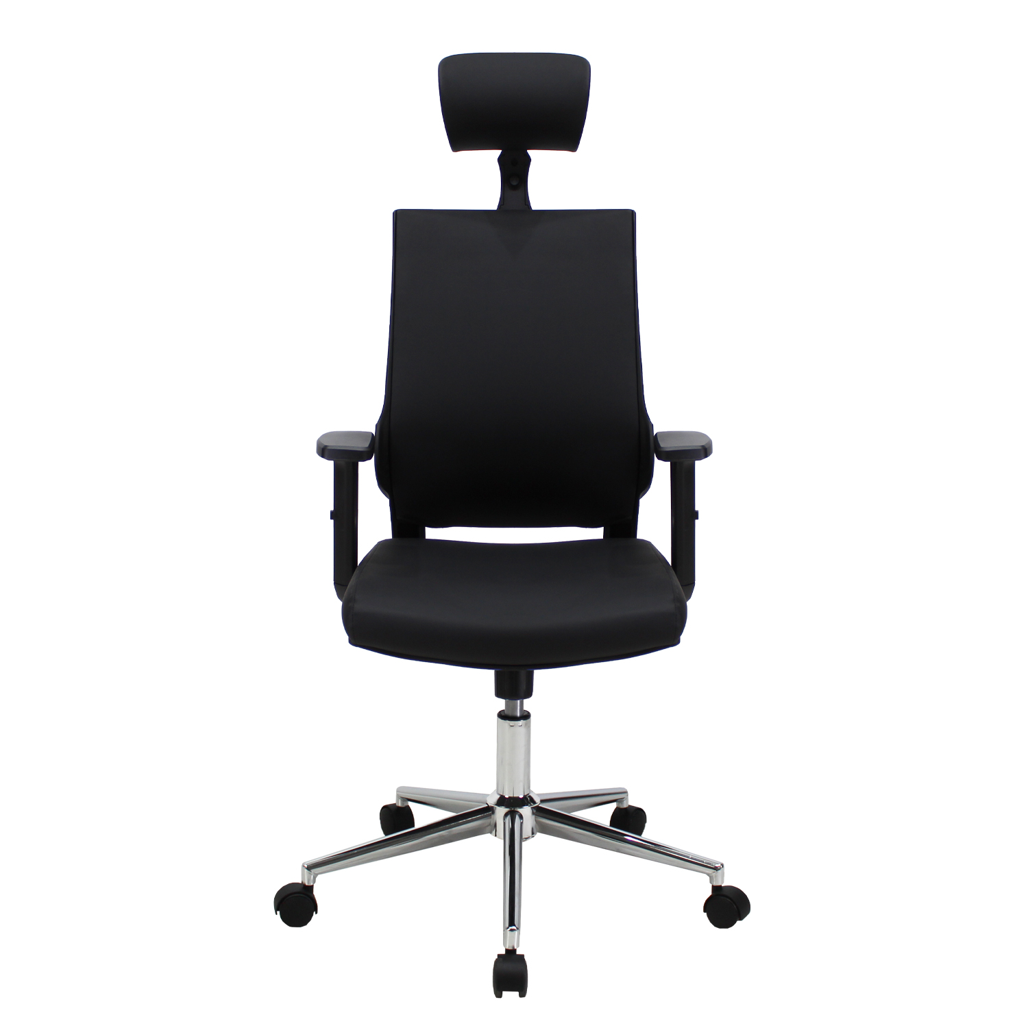 Silla de Oficina Directiva Lugo JM-530D PU Soporte Lumbar Negra Mundo In