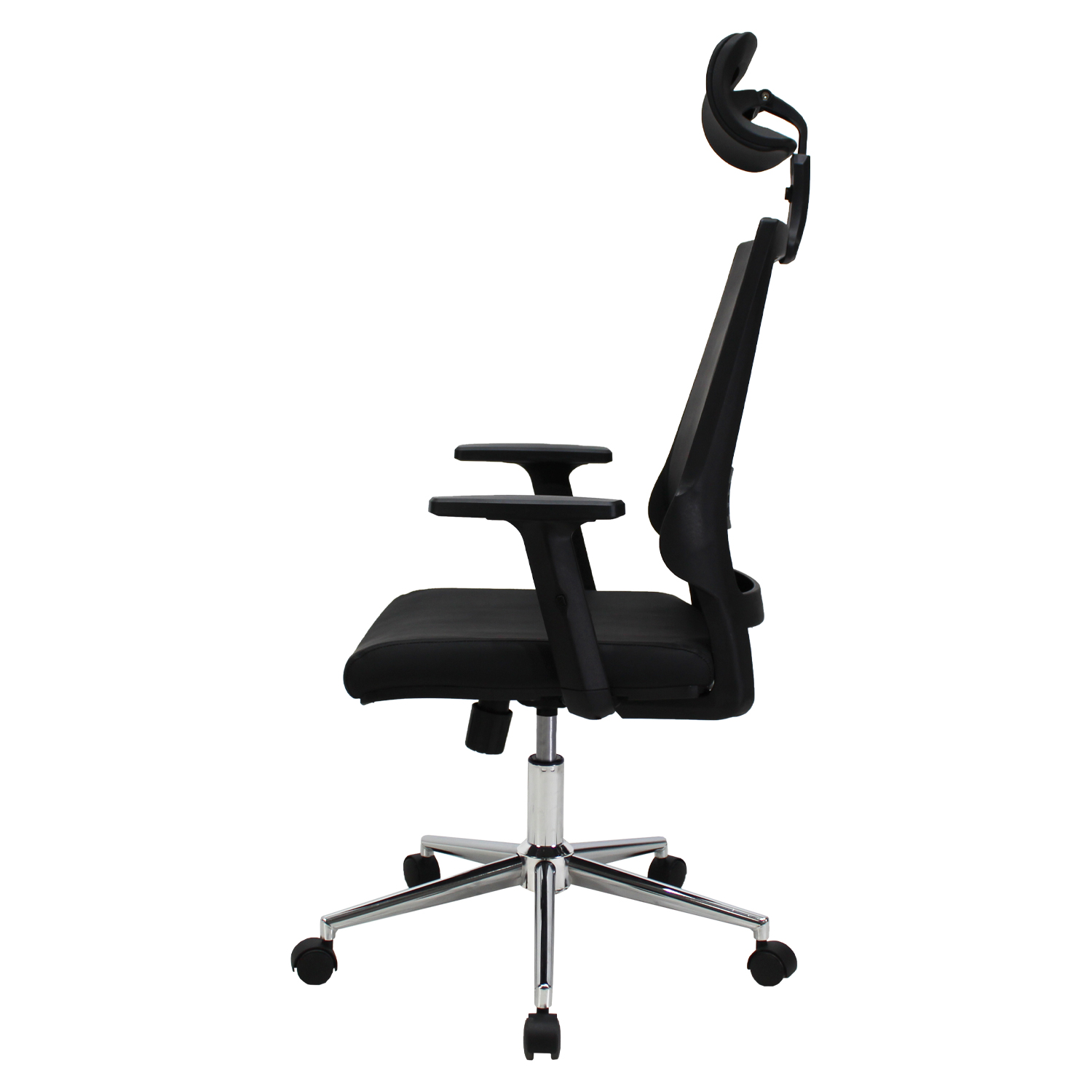 Silla de Oficina Directiva Lugo JM-530D PU Soporte Lumbar Negra Mundo In