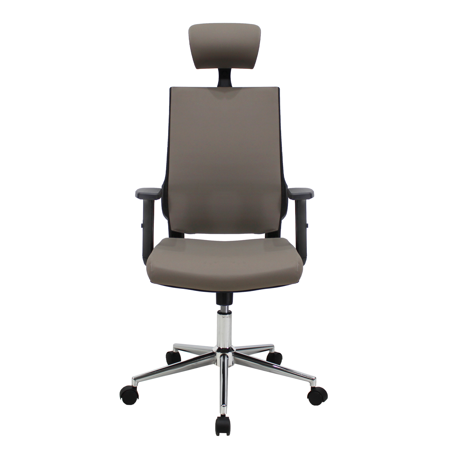 Silla de Oficina Directiva Lugo JM-530D PU Soporte Lumbar Gris Mundo In