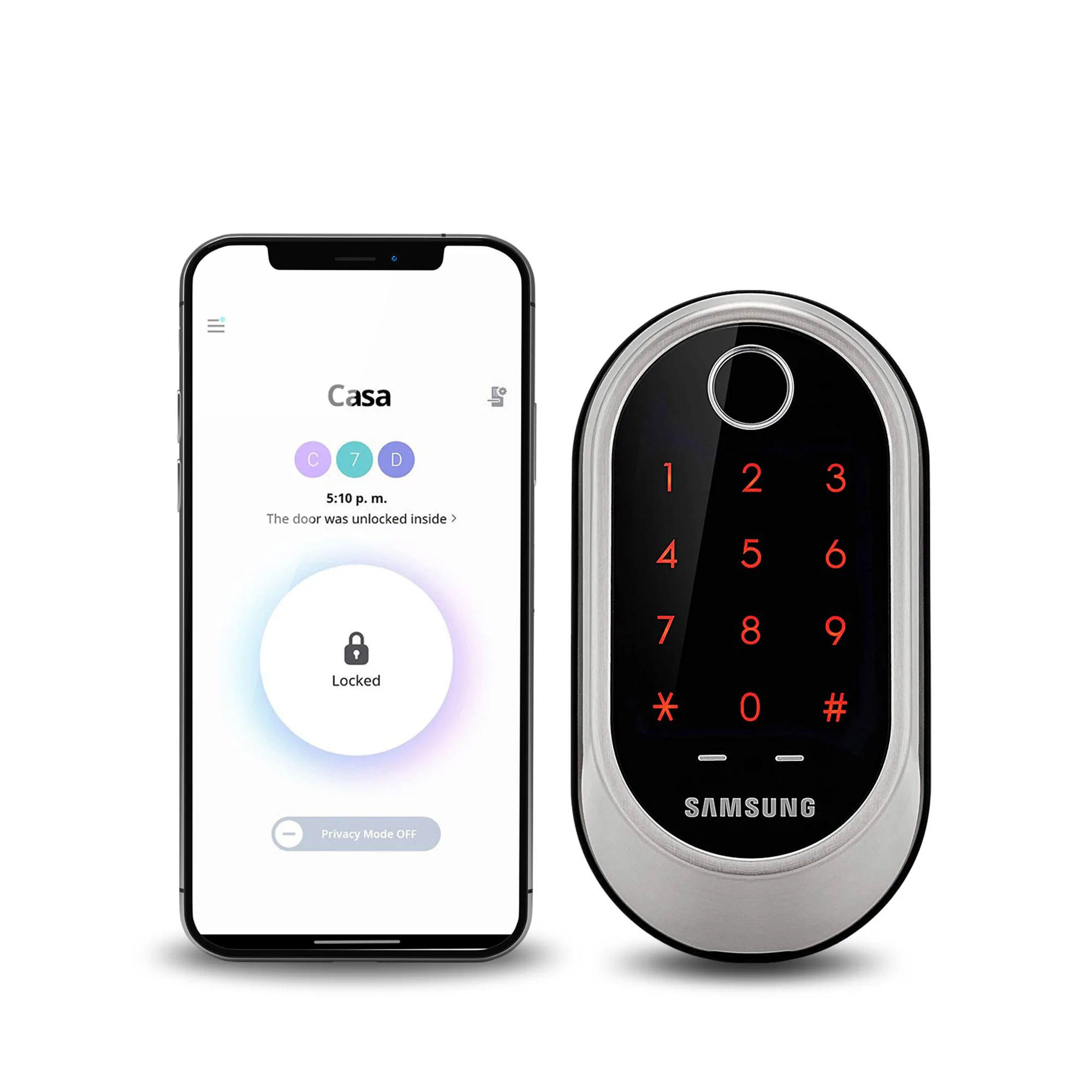 Cerradura Inteligente WiFi y Huella Digital Hasta 100 Usuarios Samsung SHP-A30