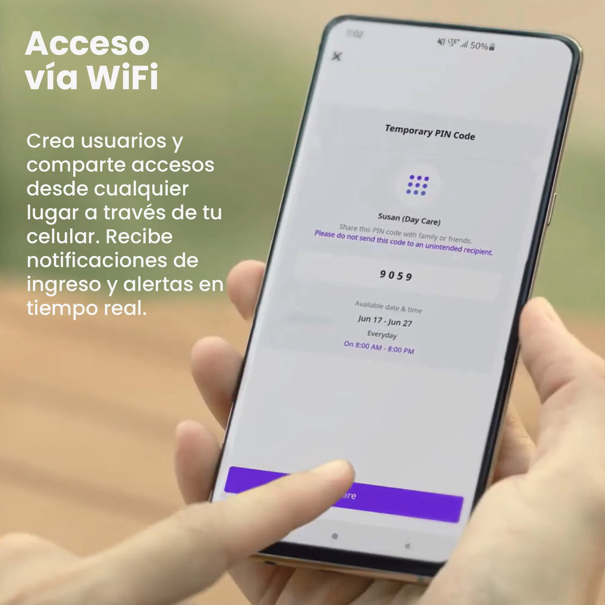 Cerradura Inteligente WiFi y Huella Digital Hasta 100 Usuarios Samsung SHP-A30