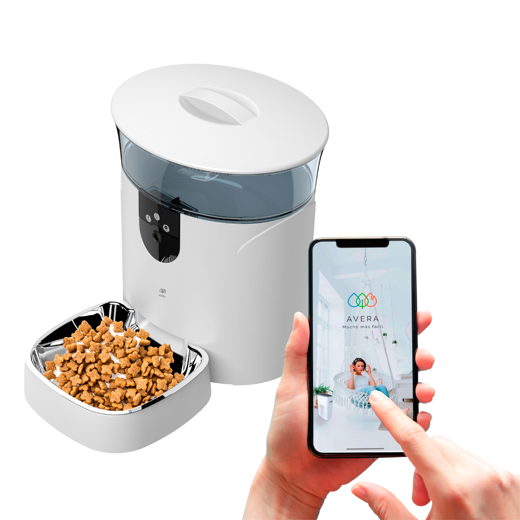 Comedero Para Mascotas Automático Cámara 7l  Avera AM02G