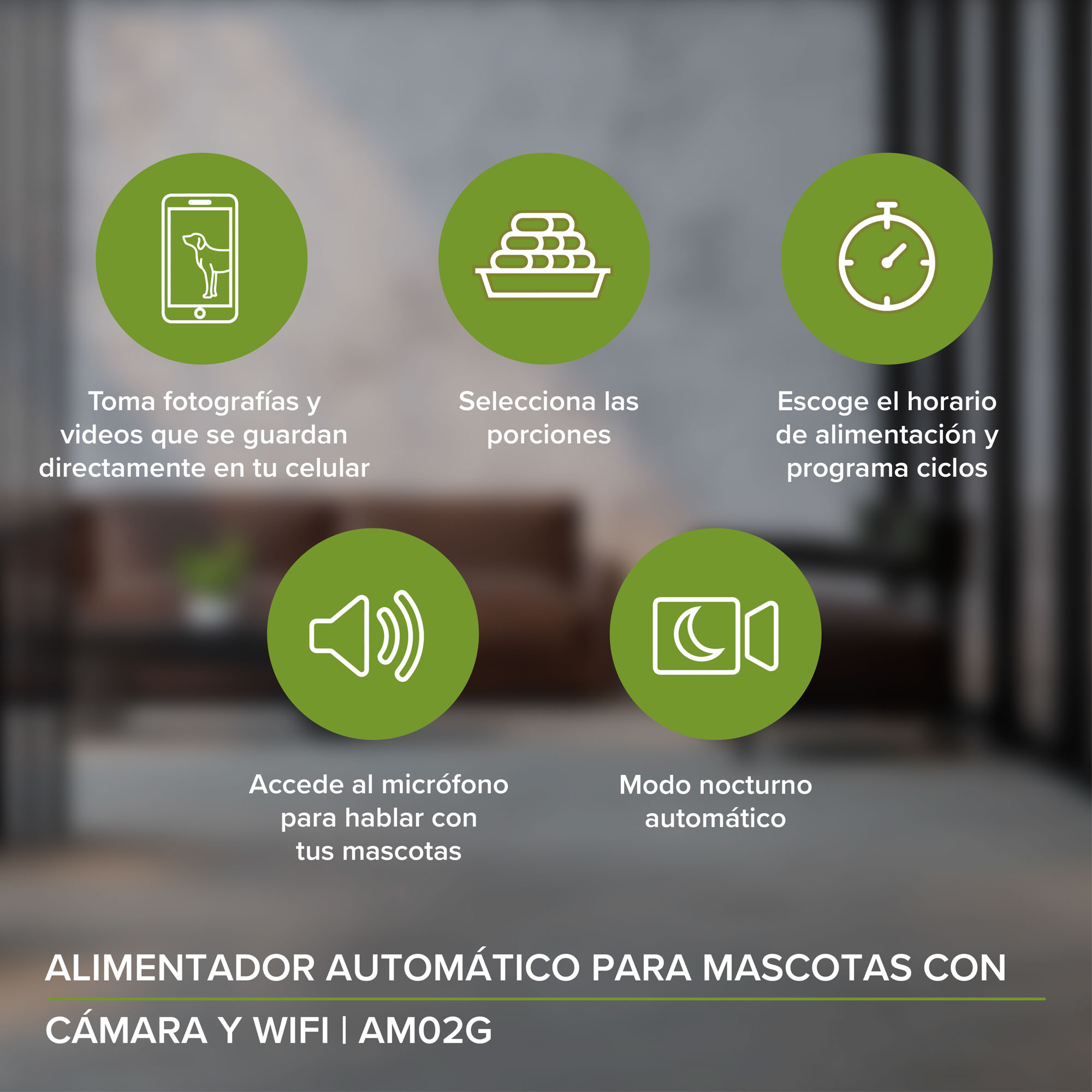 Comedero Para Mascotas Automático Cámara 7l  Avera AM02G