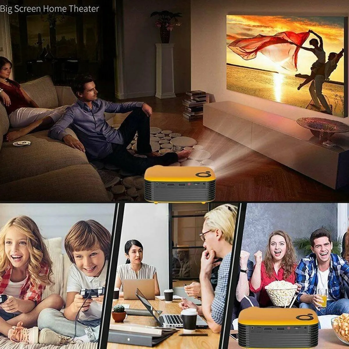  Proyector Mini Lcd Cine En Casa Película 3d Hd 1080p 