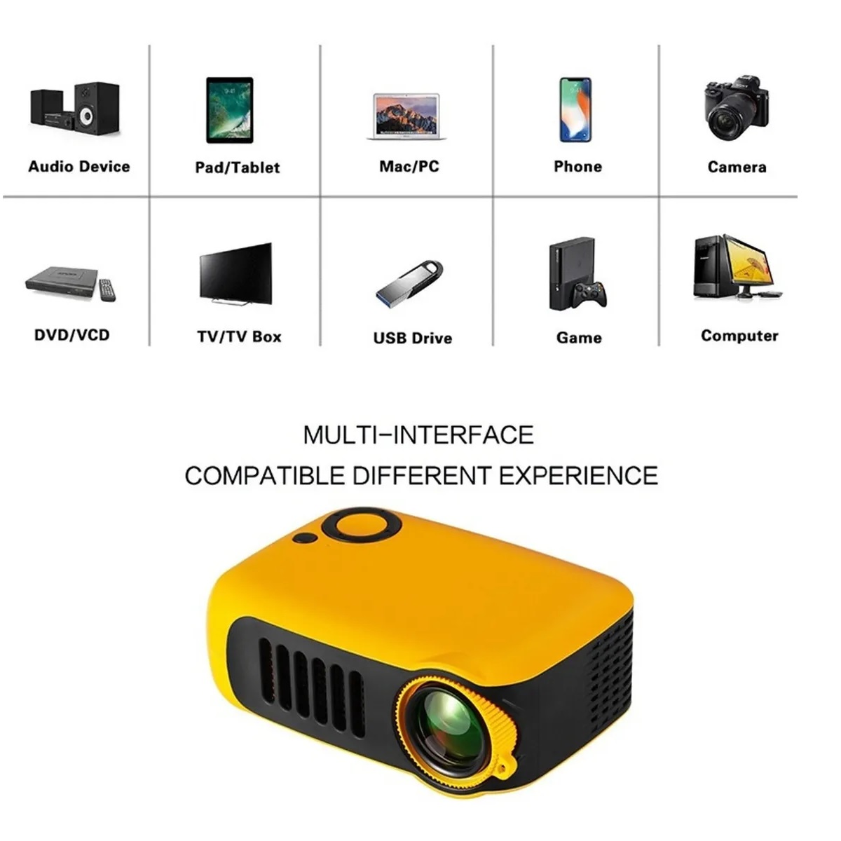  Proyector Mini Lcd Cine En Casa Película 3d Hd 1080p 