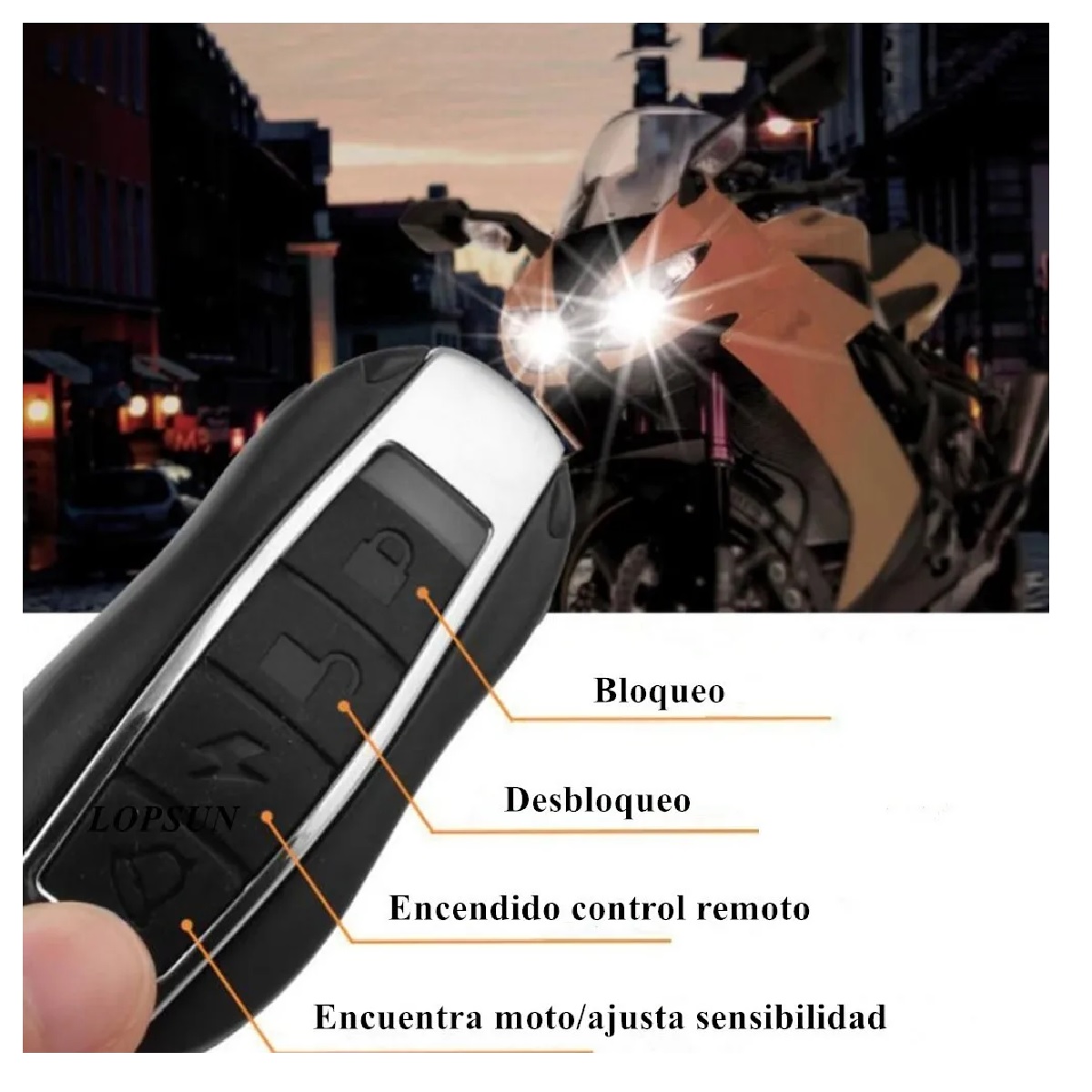 Kit Alarma Antirrobo P/moto Encendido A Distancia Control Remoto