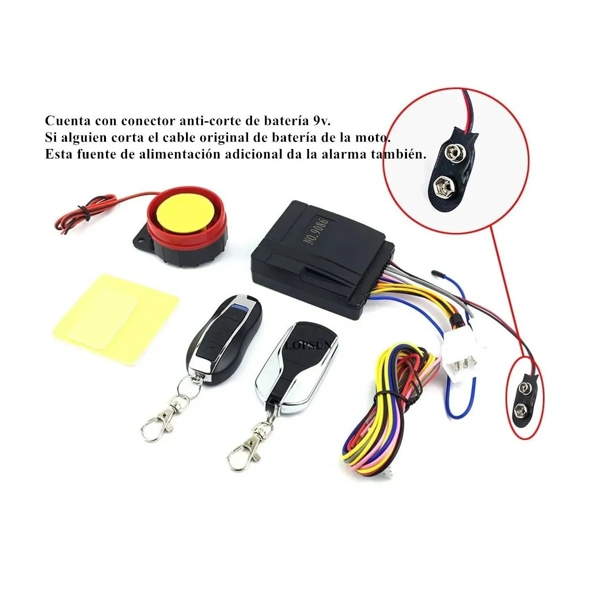 Kit Alarma Antirrobo P/moto Encendido A Distancia Control Remoto
