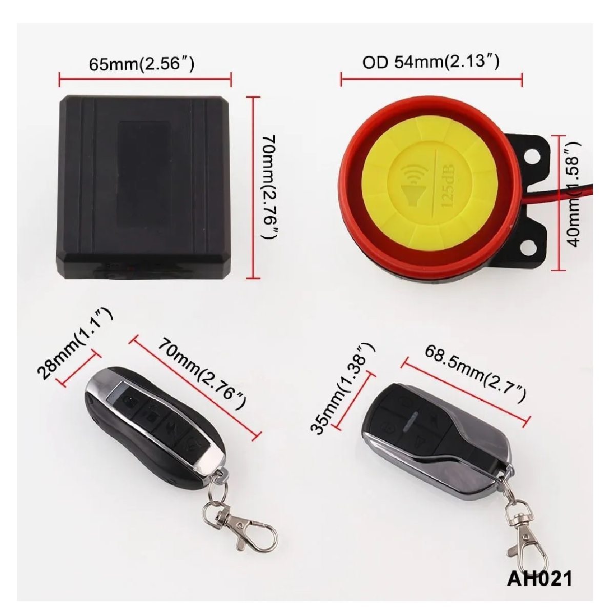 Kit Alarma Antirrobo P/moto Encendido A Distancia Control Remoto