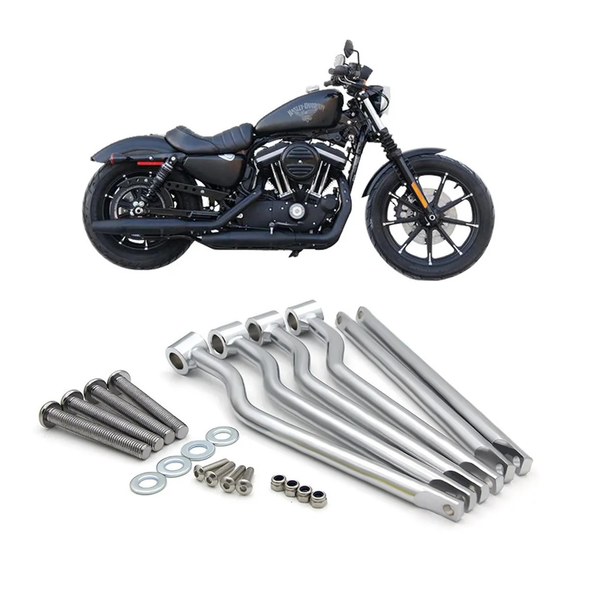 Soportes Alforjas Moto Universal Para Harley Yamaha Maletas Plata