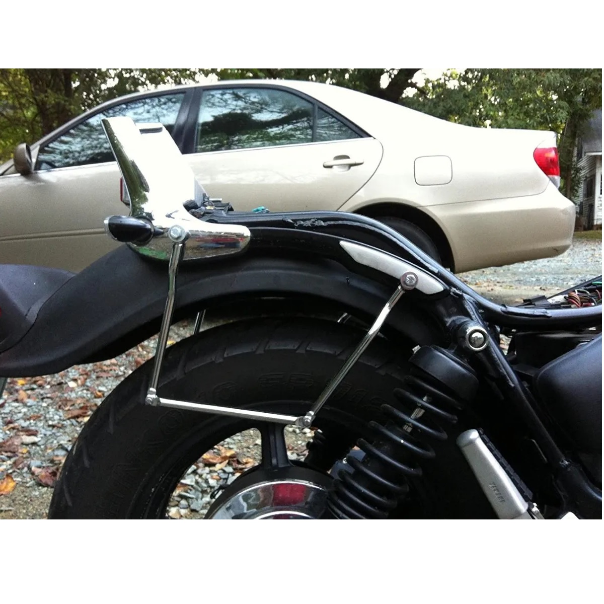 Soportes Alforjas Moto Universal Para Harley Yamaha Maletas Plata
