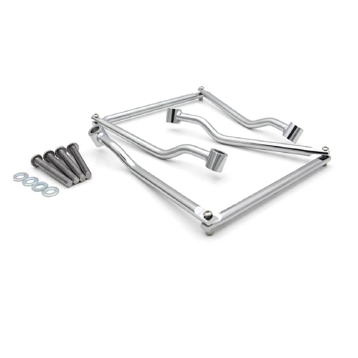 Soportes Alforjas Moto Universal Para Harley Yamaha Maletas Plata