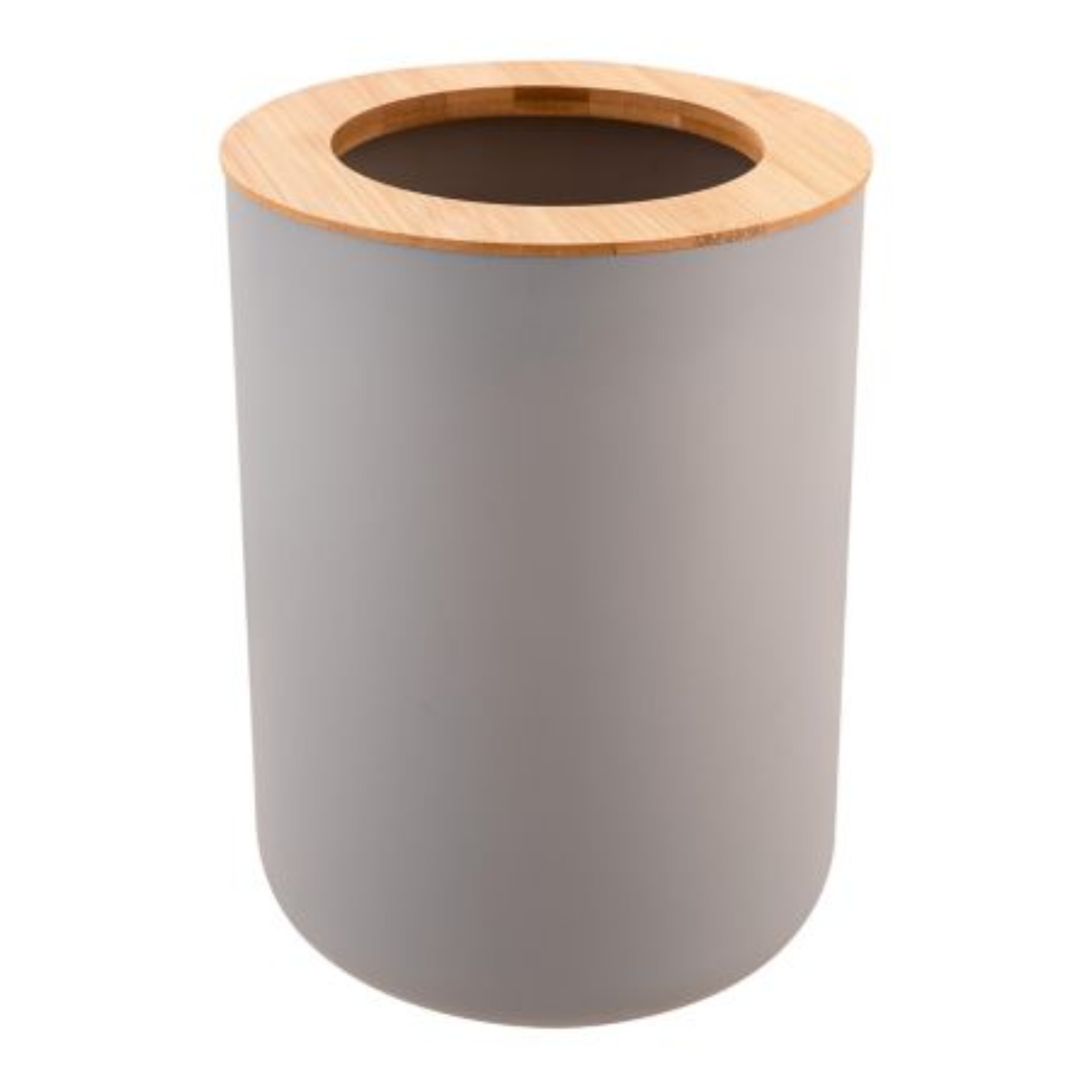 Papelera Con Tapa Bambú 3L 5five – Metal Negro, Pedal, Cubo Extraíble, Para Baño