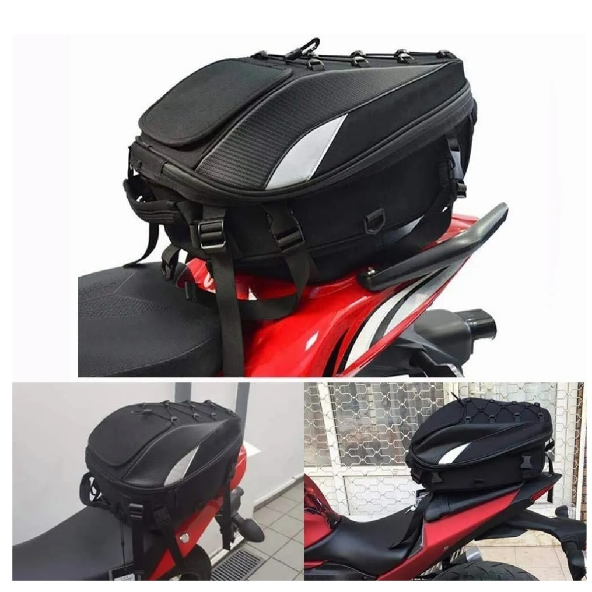 Alforjas Maletas Moto Bolsa De Asiento De Motocicleta Cola