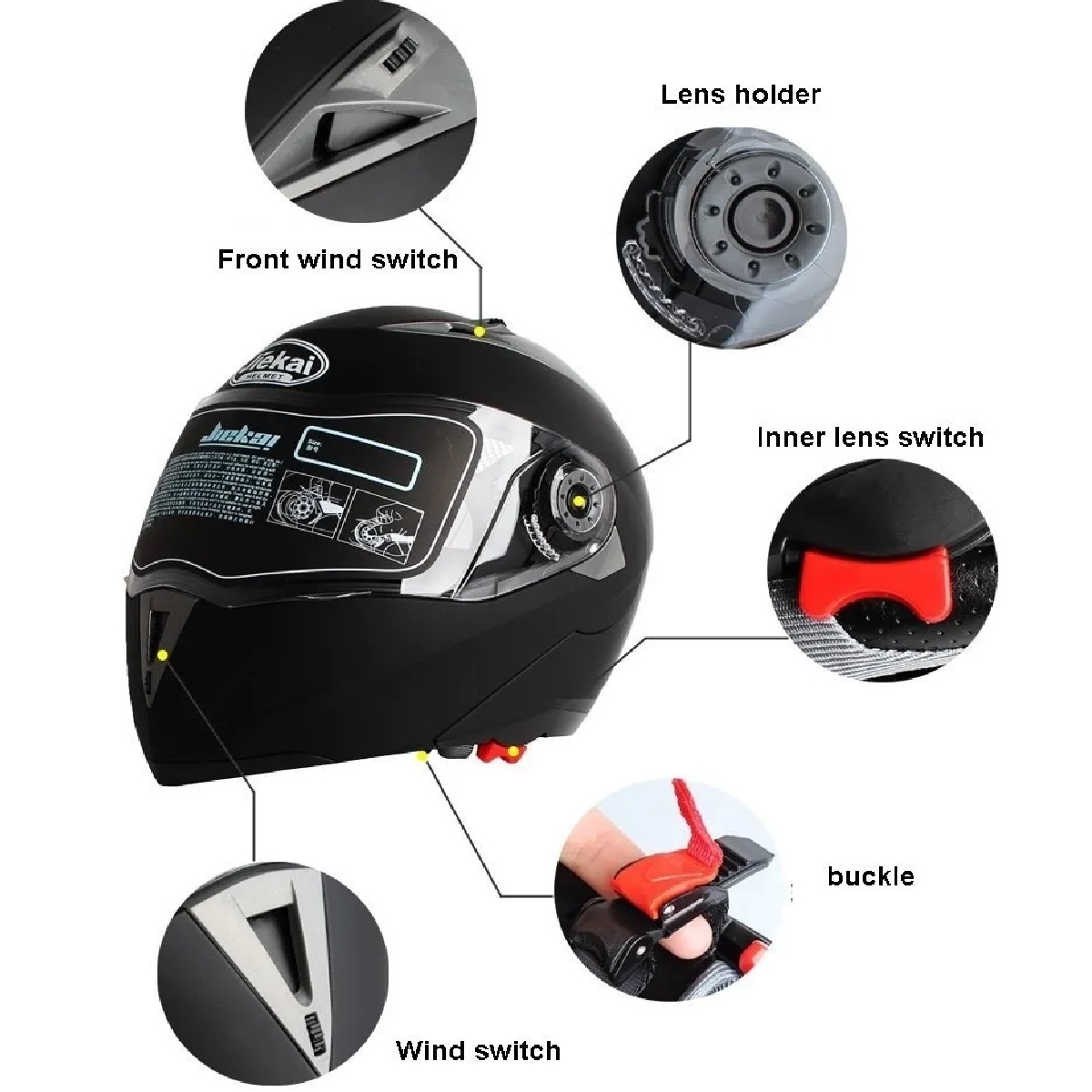 Casco De Motocicleta Abatible Con Certificación Dot L