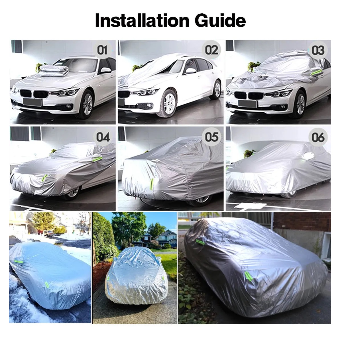 Funda Para Auto Protector Impermeable Universal Reflectantes