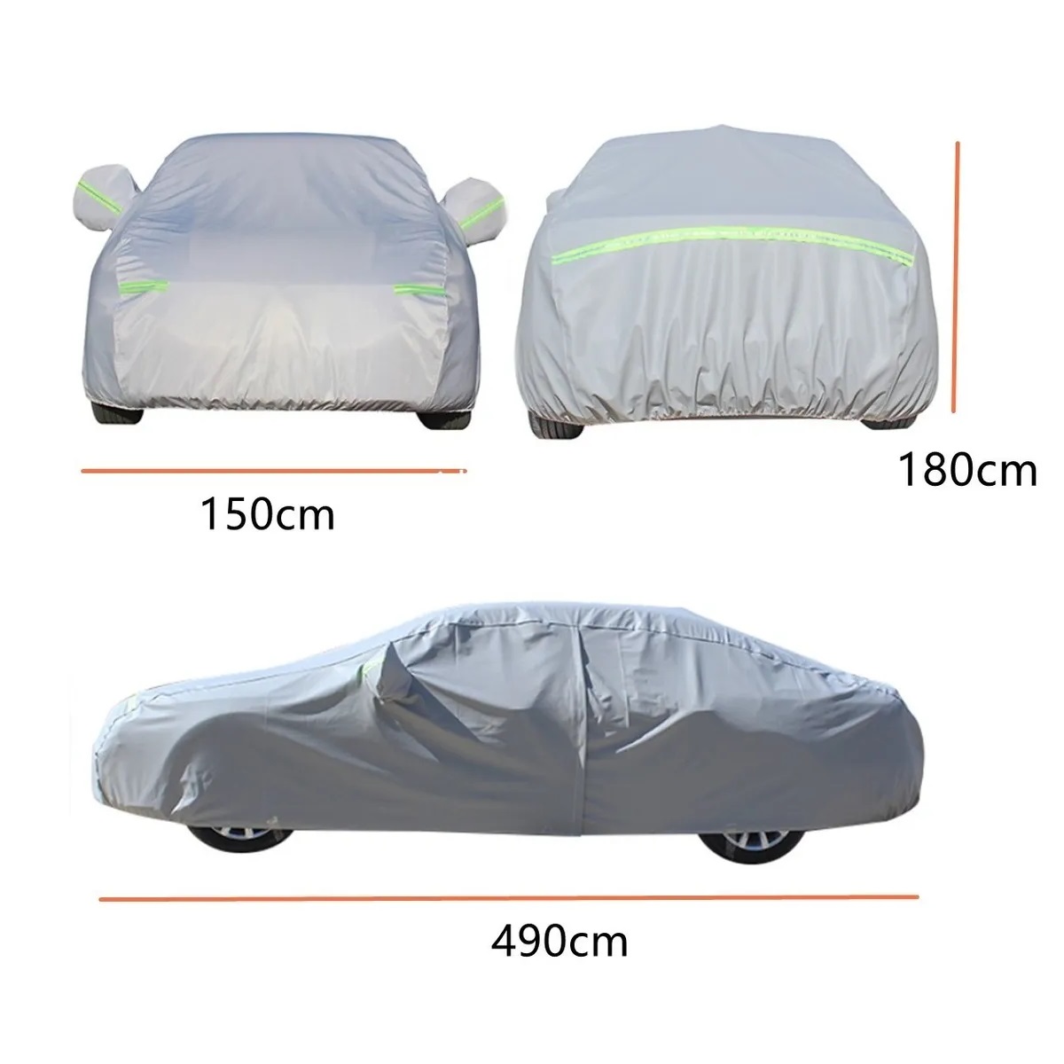 Funda Cubierta Auto Grande 4.9m Anti-sol Polvo Viento Lluvia