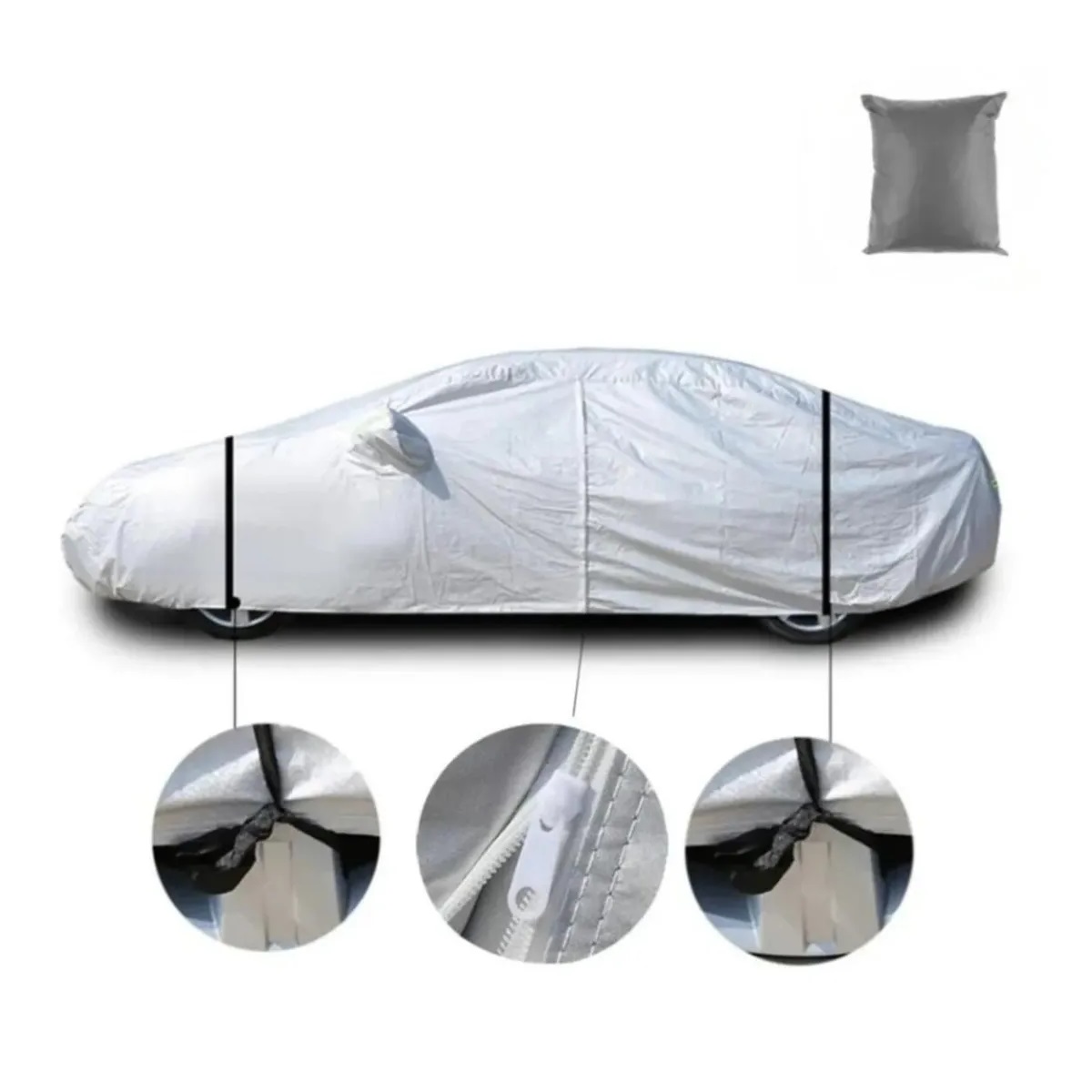 Funda Cubierta Auto Grande 4.9m Anti-sol Polvo Viento Lluvia