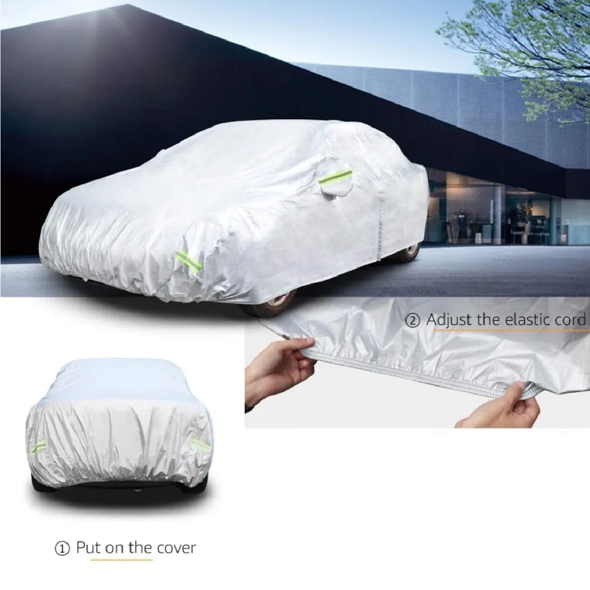 Funda Cubierta Auto Grande 4.9m Anti-sol Polvo Viento Lluvia