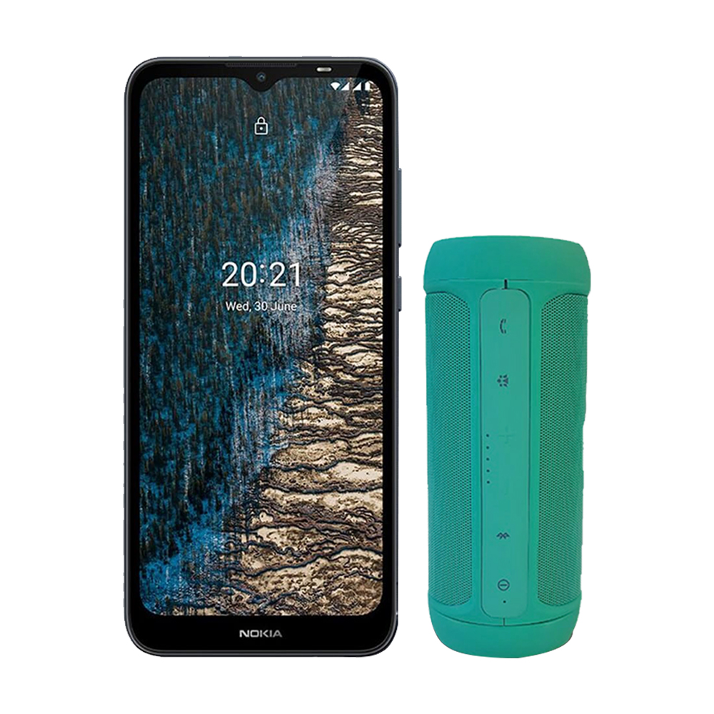 Nokia C20 2/32GB Azul + Bocina Charge2 Verde