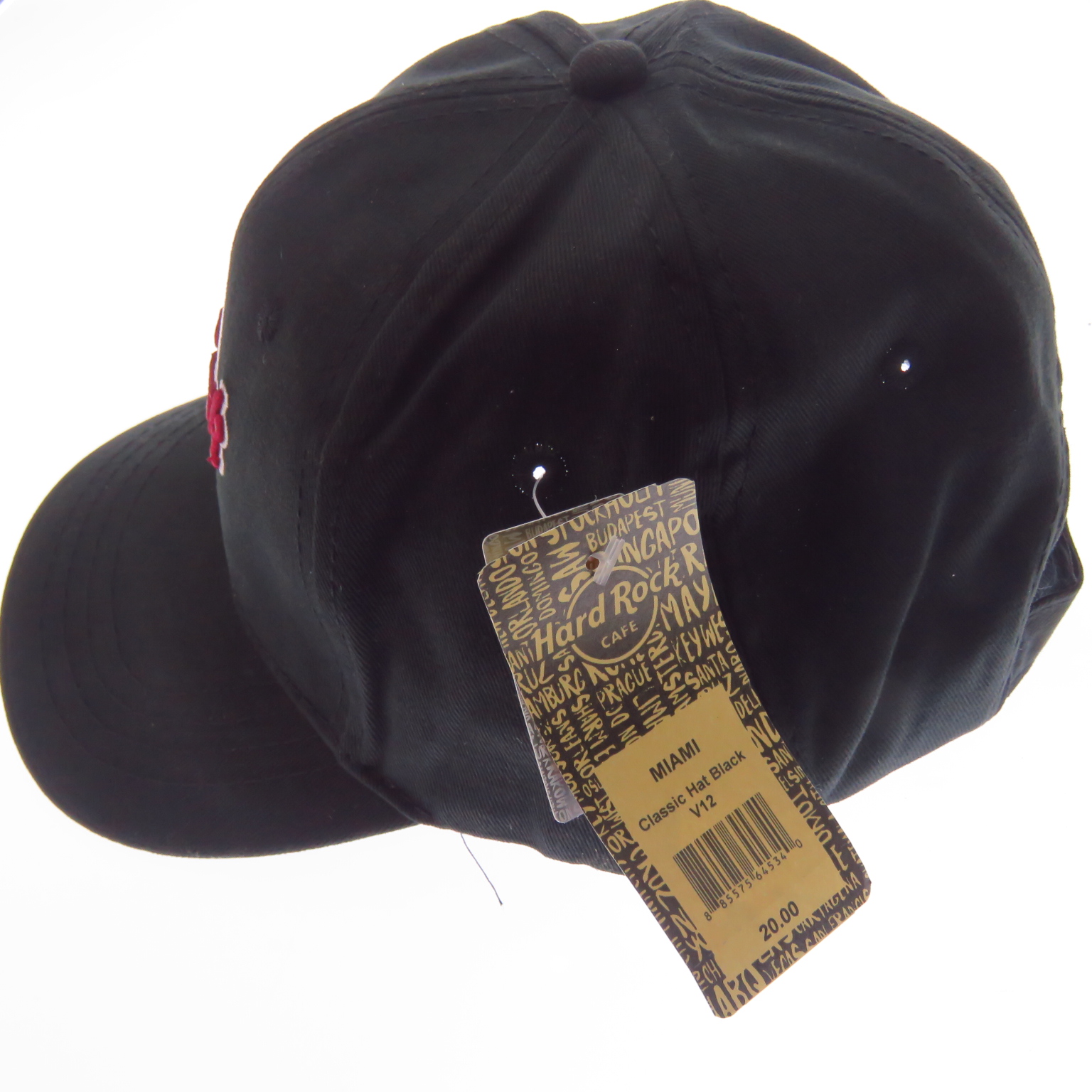 M4523 Hard Rock Cafe Miami Gorra Negra Original Unitalla
