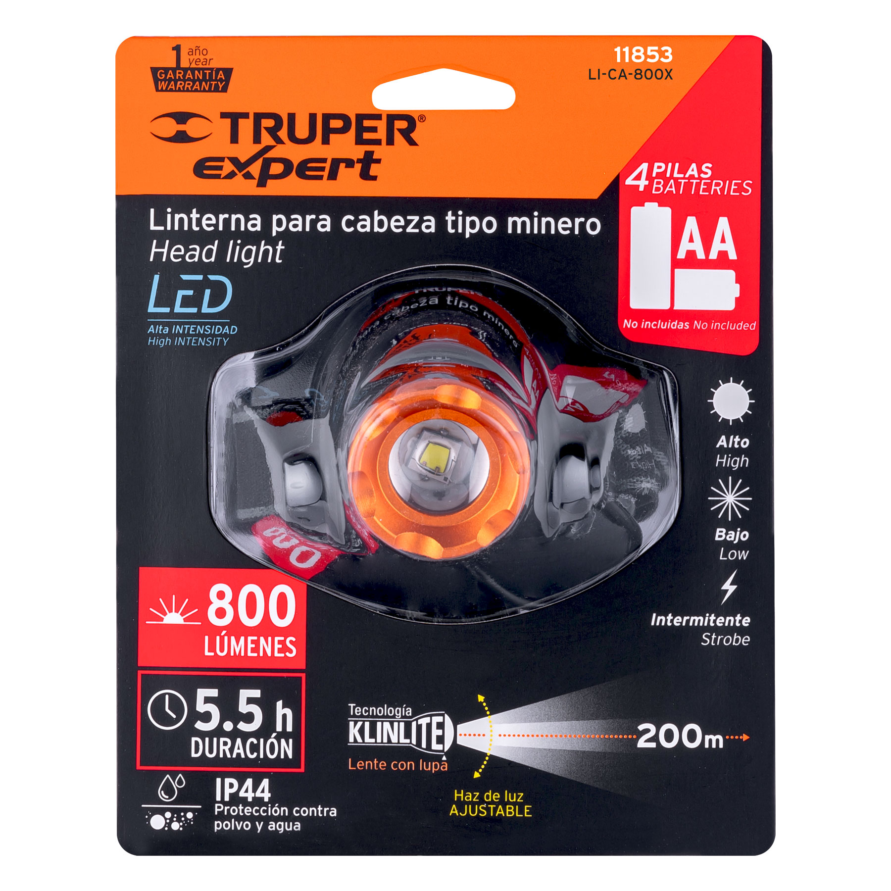 Linterna Tipo Minero de Led LI-CA-800X Truper