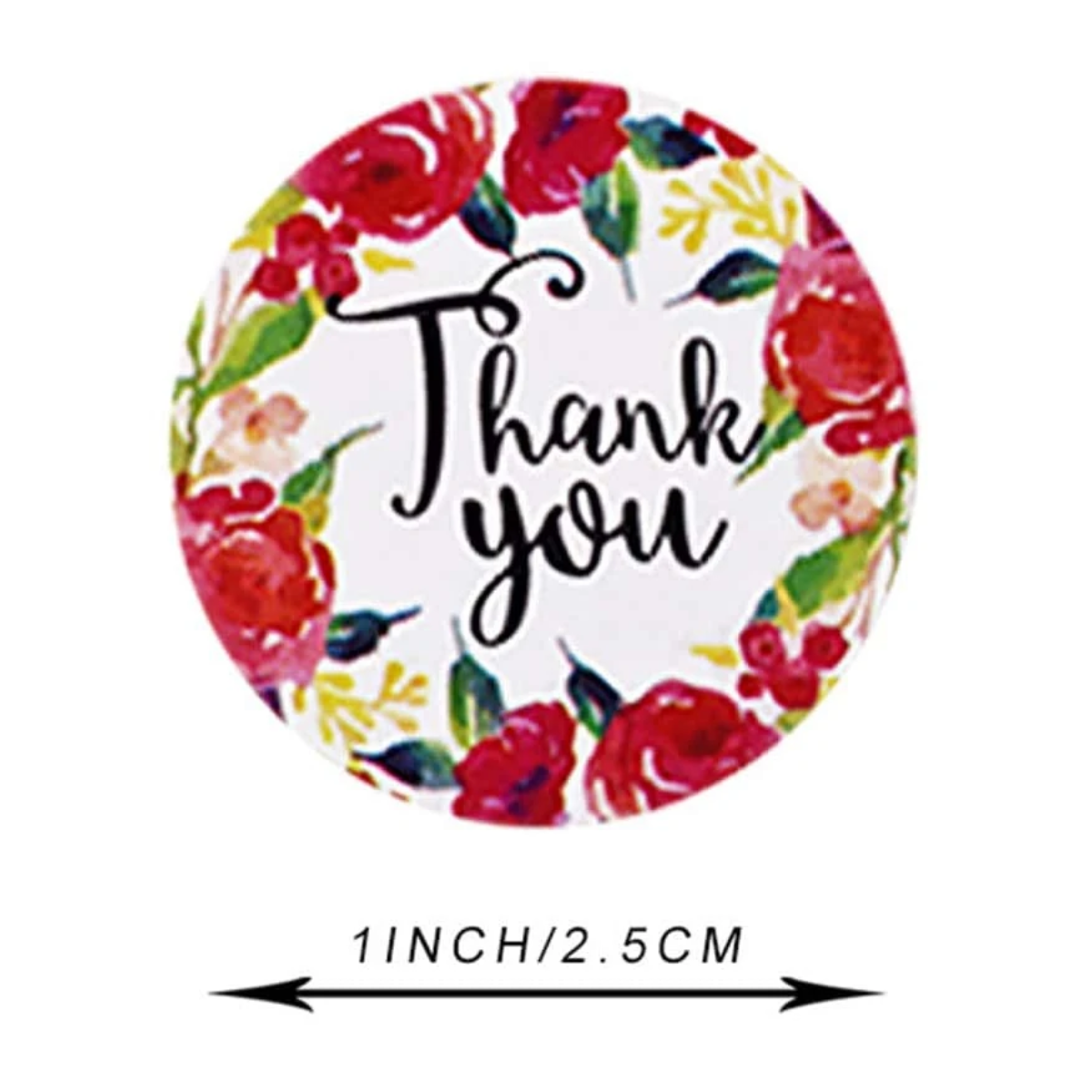 Rollo de 100 Stickers de Agradecimiento Thank You Gracias
