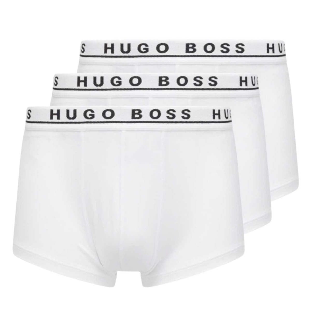 Paquete De 3 Boxers Hugo Boss Trunk Blancos