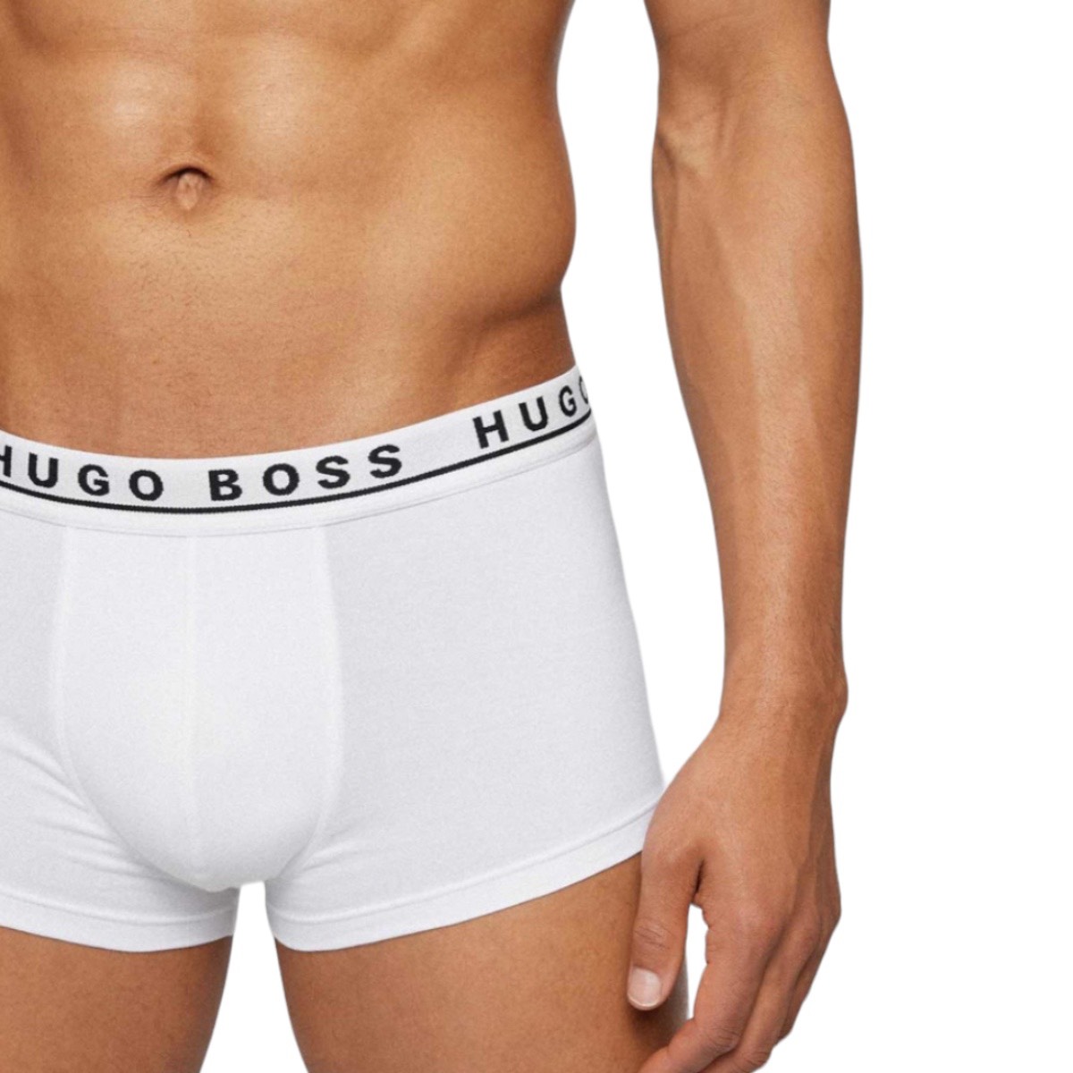 Paquete De 3 Boxers Hugo Boss Trunk Blancos