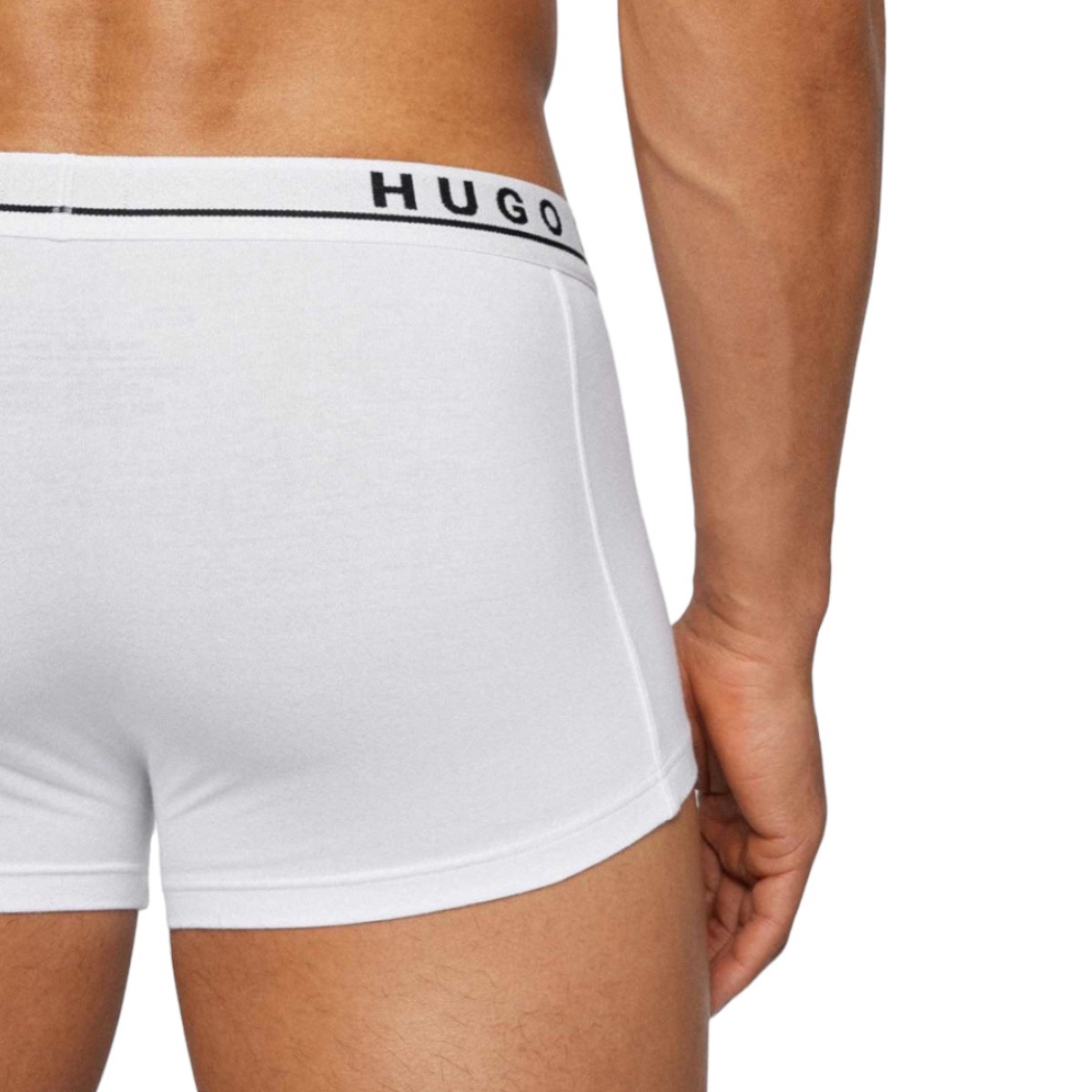 Paquete De 3 Boxers Hugo Boss Trunk Blancos