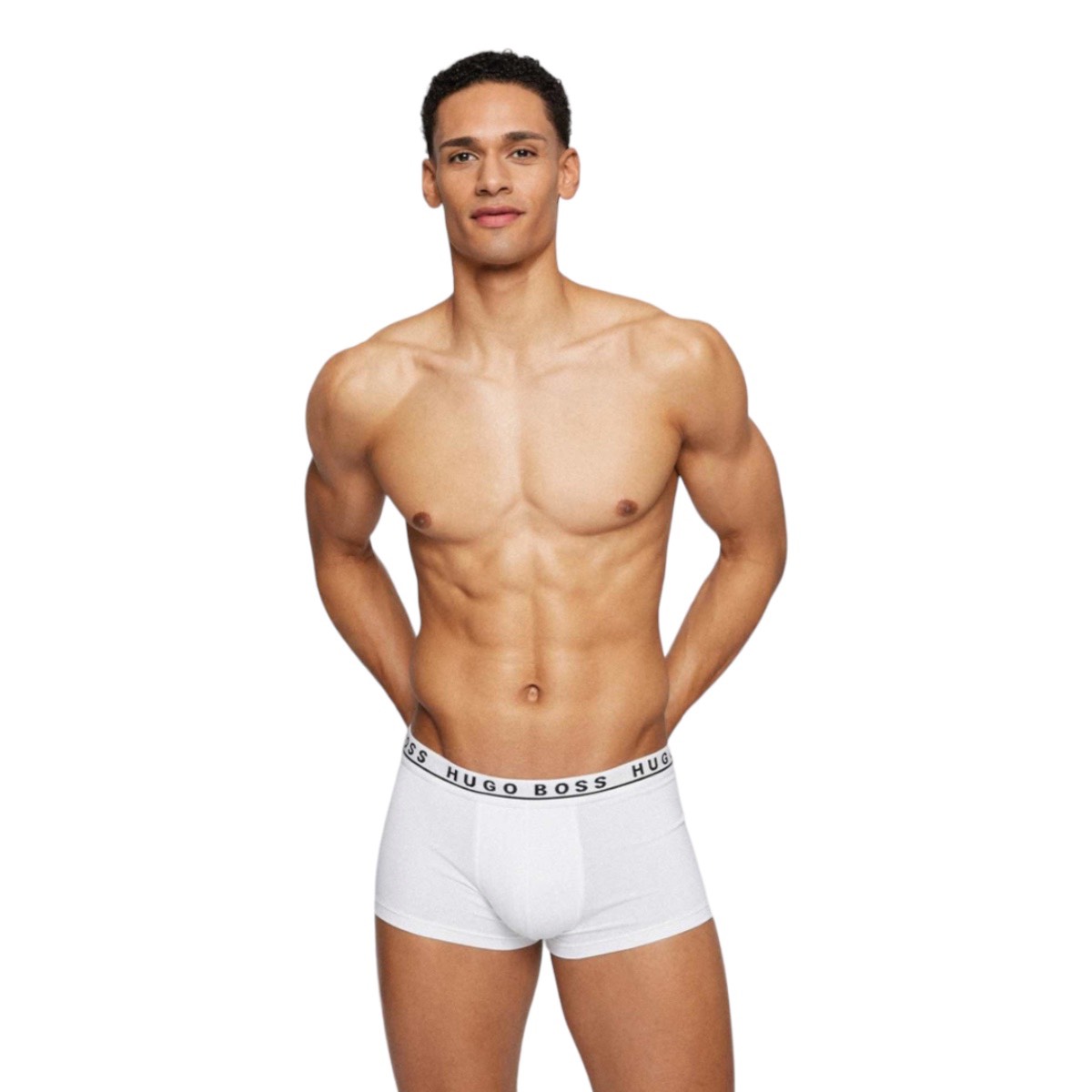 Paquete De 3 Boxers Hugo Boss Trunk Blancos