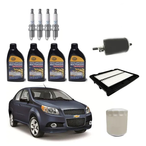 Kit Afinación Chevrolet Aveo 1.6 Aceite 15w40