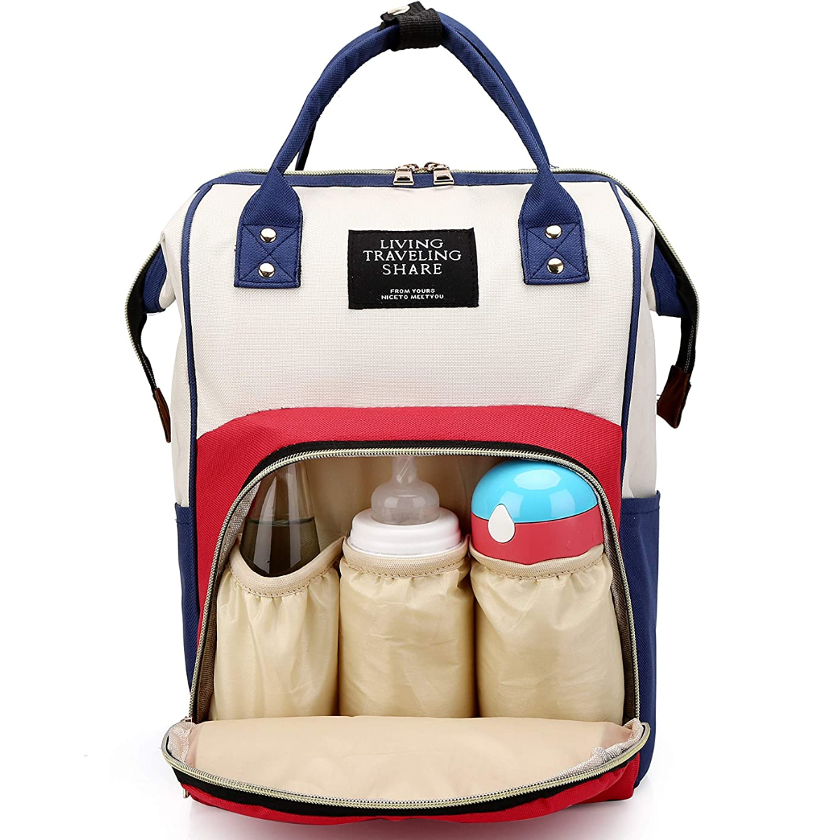 Mochila Pañalera Termica Living Biberones Espaciosa Moda Mujer