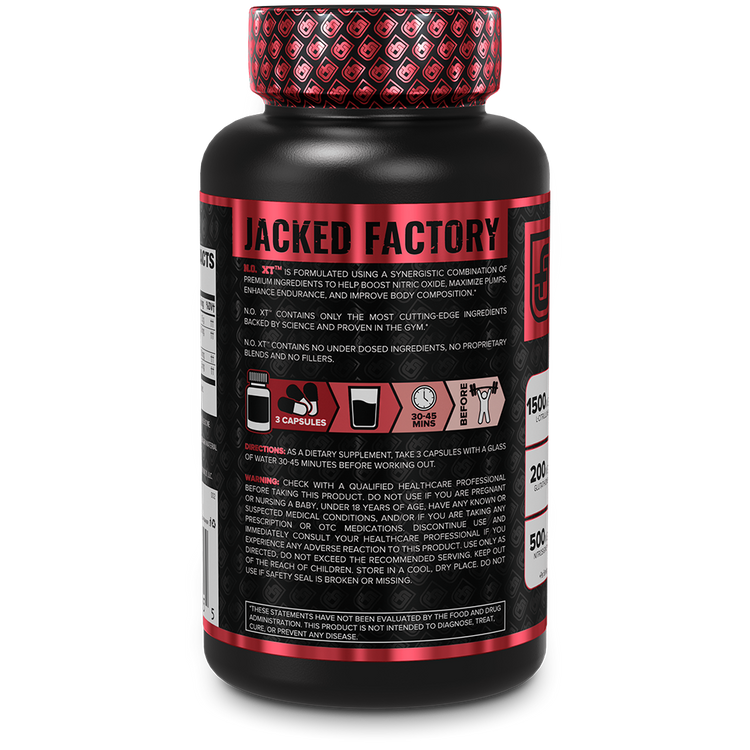 N.O. XT NITRIC OXIDE BOOSTER POTENCIADOR DE ÓXIDO NÍTRICO 